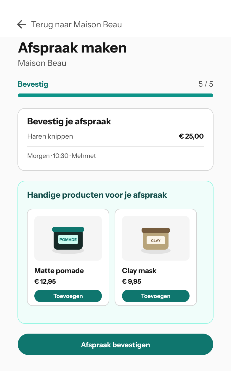 Handige producten voor je afspraak